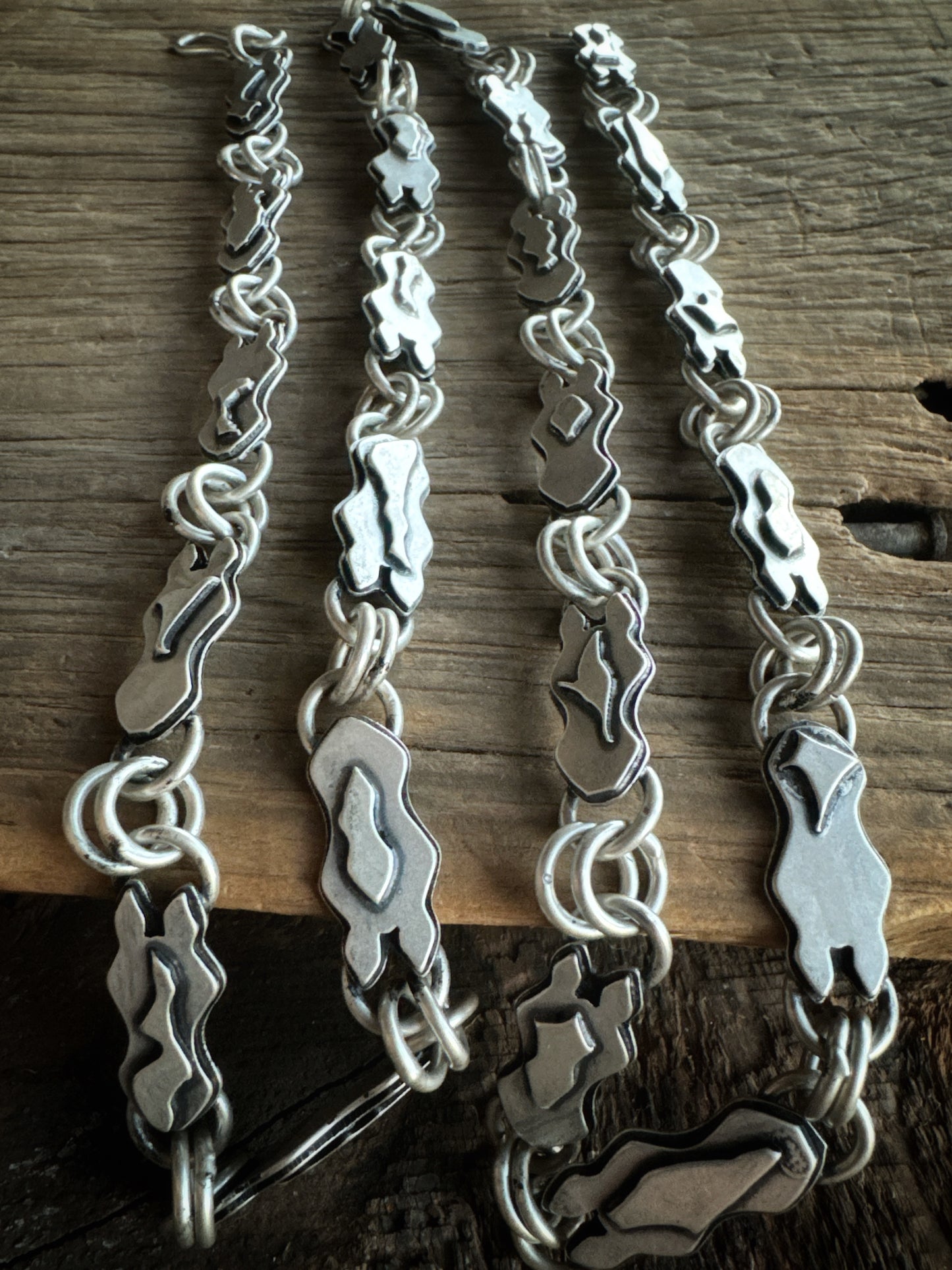 Horse chain link necklace handmade