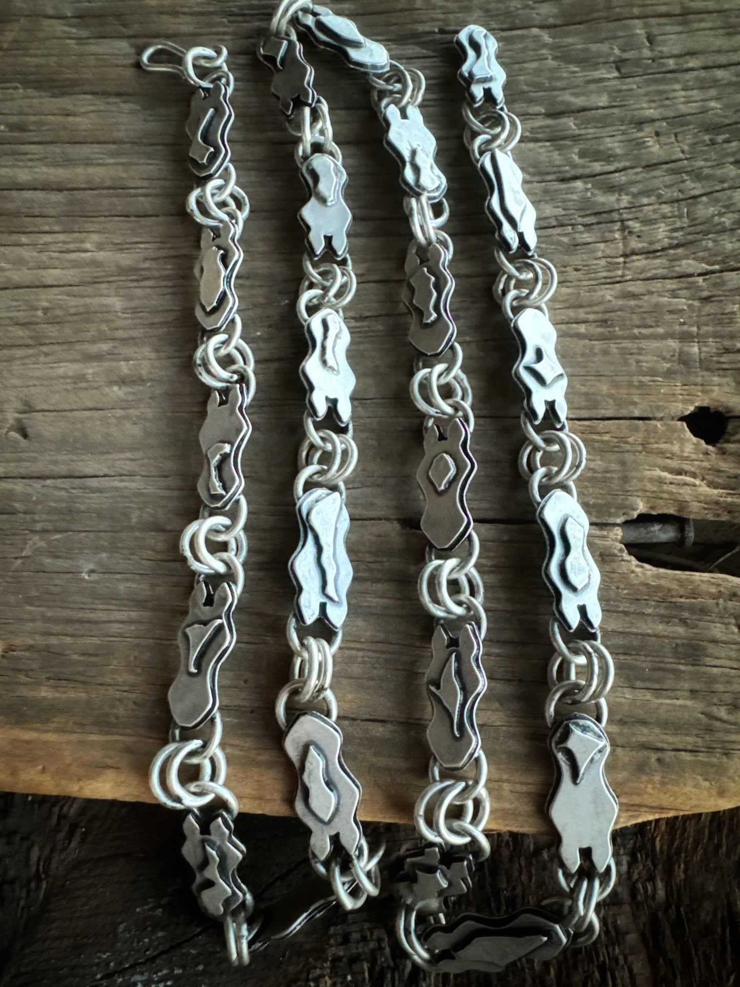 Horse chain link necklace handmade